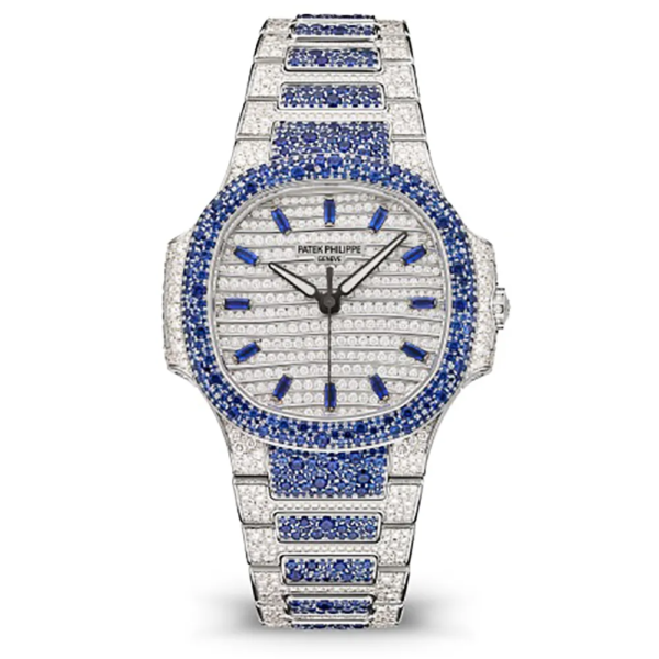 Patek Philippe Men Nautilus 35.2 mm in White Gold and Diamond (1)